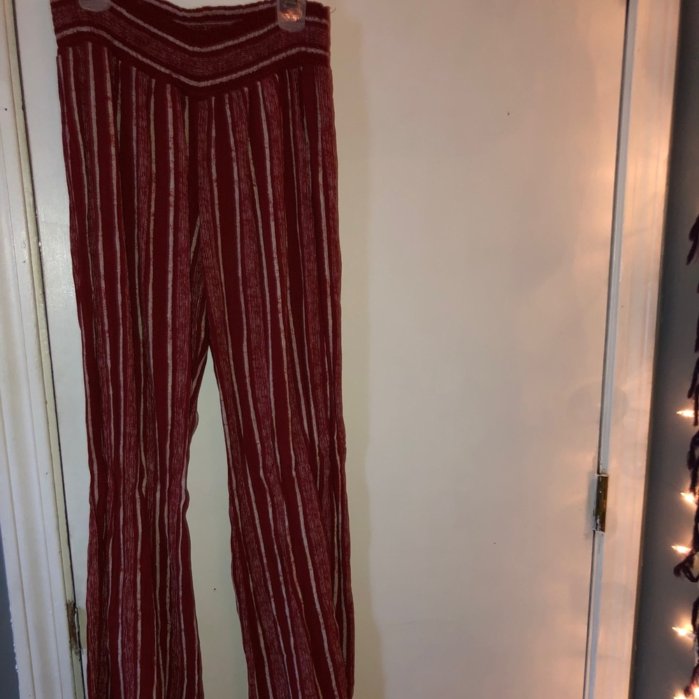 Red Striped Comfy Pants